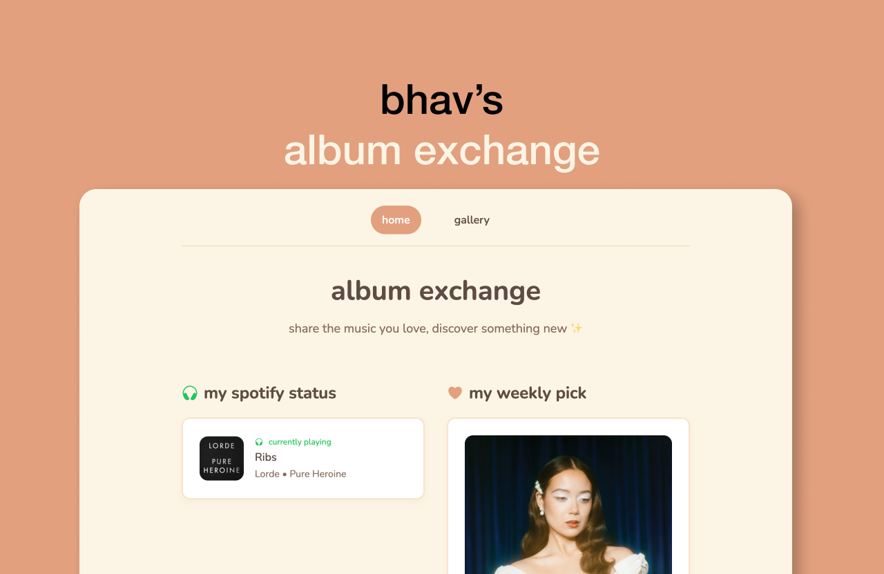 album exchange preview